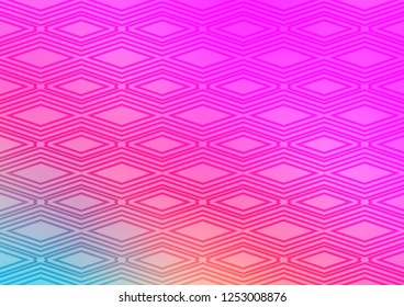 Light Pink vector template with sticks, squares. Colorful illustration with lines, cubes on abstract template. Best design for your ad, poster, banner.