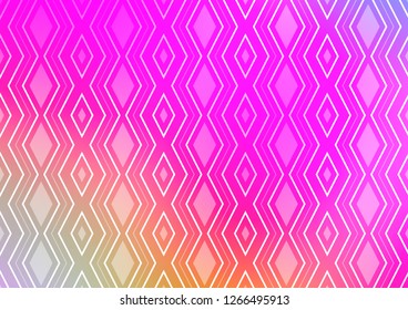 Light Pink vector template with sticks, squares. Shining colorful illustration with lines, rectangles. Pattern for ads, posters, banners.