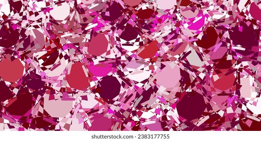 Plantilla vectorial rosa claro con formas triangulares. Ilustración con formas triangulares coloridas abstractas. Diseño para sus fondos de escritorio.