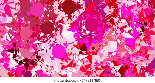 Light pink vector template with triangle shapes. Smart abstract illustration with triangle forms in modern style. An easy addition to your commertials.