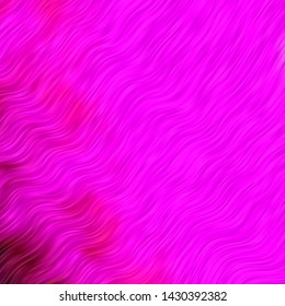 Light Pink vector template with wry lines. Colorful illustration, which consists of curves. Pattern for busines booklets, leaflets