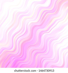 Light Pink vector template with wry lines. Colorful illustration in abstract style with bent lines. Best design for your posters, banners.
