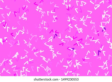 Light Pink vector template with wry lines. Glitter abstract illustration with wry lines. Elegant pattern for a brand book.