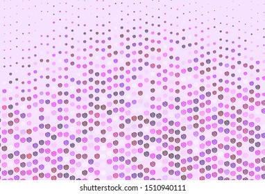 Light Pink vector template with wry lines. Creative illustration in halftone style with gradient. Abstract style for your business design.