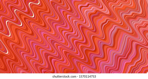 Light Pink vector template with wry lines. Colorful illustration in abstract style with bent lines. Pattern for booklets, leaflets.