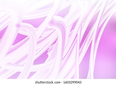 Light Pink vector template with wry lines. Colorful abstract illustration with gradient lines. The best colorful design for your business.