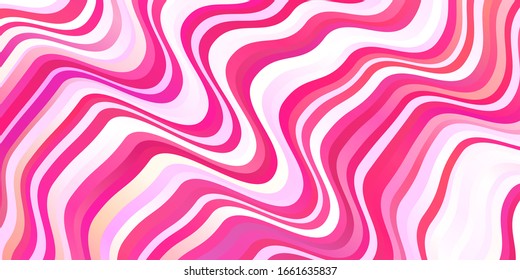 Light Pink vector template with wry lines. Abstract gradient illustration with wry lines. Template for cellphones.