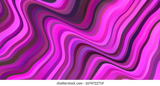 Plantilla vectorial rosa claro con líneas raras. Muestra brillante con líneas plegadas y formas coloridas. Patrón para sitios web, páginas de inicio.