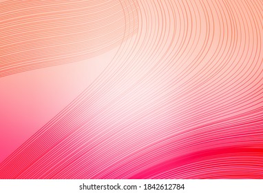 Light Pink vector template with wry lines. Colorful gradient illustration in simple style with lines. Abstract design for your web site.