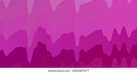 Plantilla de vector rosa claro con líneas secas. Ilustración en estilo de semitonos con curvas de degradado. Plantilla para celulares.