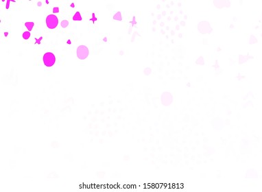 Light Pink vector texture with abstract forms. Simple colorful illustration with abstract gradient shapes. Best smart design for your business.