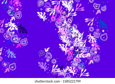 Light Pink vector texture with abstract forms. Colorful chaotic forms with gradient in modern style. Elegant design for wallpapers.