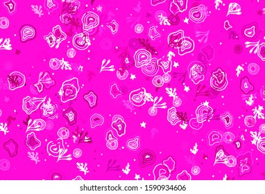 Light Pink vector texture with abstract forms. Simple colorful illustration with abstract gradient shapes. Simple design for your web site.