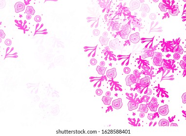 Light Pink vector texture with abstract forms. Simple colorful illustration with abstract gradient shapes. Elegant design for wallpapers.