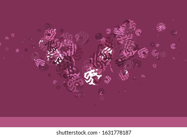 Light Pink vector texture with abstract forms. Decorative design in abstract style with random forms. Elegant design for wallpapers.