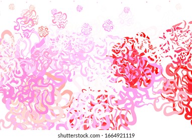 Light Pink vector texture with abstract forms. Decorative design in abstract style with random forms. Elegant design for wallpapers.