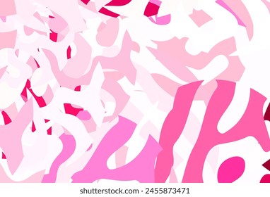 Light Pink vector texture with abstract forms. Decorative design in abstract style with random forms. Background for a cell phone.