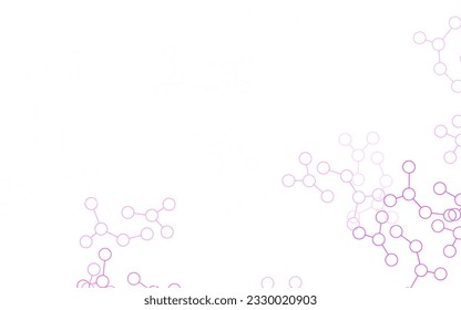 Light Pink vector texture with artificial intelligence concept. Shining colorful illustration with real structure of AI. Design for depiction of cyber innovations.