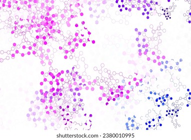 Light Pink vector texture with artificial intelligence concept. Abstract illustration with links and dots of AI. Pattern for  poster, banner of technology.