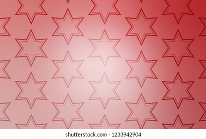 Light Pink vector texture with beautiful stars. Shining colored illustration with stars. Pattern for new year ad, booklets.
