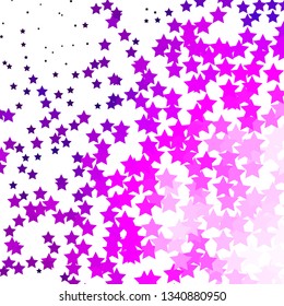 Light Pink vector texture with beautiful stars. Blur decorative design in simple style with stars. Pattern for wrapping gifts.