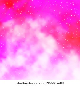 Light Pink vector texture with beautiful stars. Shining colorful illustration with small and big stars. Pattern for wrapping gifts.