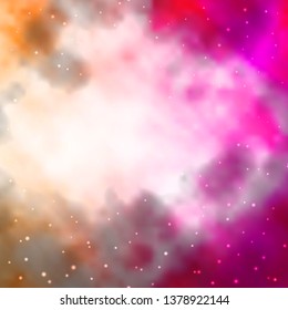 Light Pink vector texture with beautiful stars. Blur decorative design in simple style with stars. Best design for your ad, poster, banner.