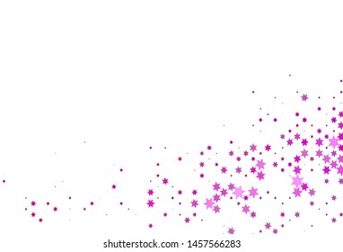 Light Pink vector texture with beautiful stars. Modern geometrical abstract illustration with stars. The pattern can be used for new year ad, booklets.
