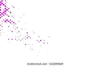 Light Pink vector texture with beautiful stars. Blurred decorative design in simple style with stars. The pattern can be used for new year ad, booklets.