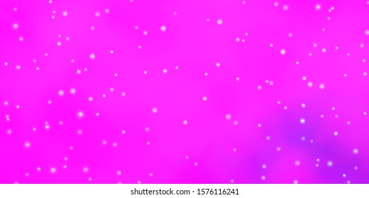 Light Pink vector texture with beautiful stars. Colorful illustration with abstract gradient stars. Pattern for new year ad, booklets.
