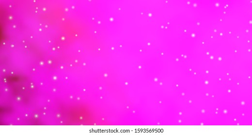Light Pink vector texture with beautiful stars. Colorful illustration in abstract style with gradient stars. Theme for cell phones.