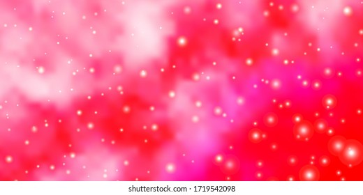 Light Pink vector texture with beautiful stars. Decorative illustration with stars on abstract template. Pattern for wrapping gifts.