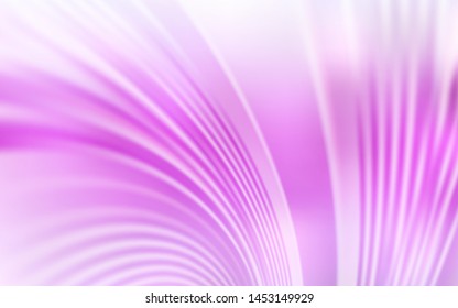 Light Pink vector texture with bent lines. Colorful illustration in abstract style with gradient. A new texture for your  ad, booklets, leaflets.