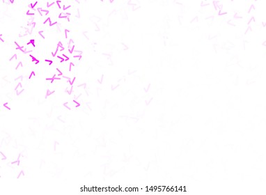 Light Pink vector texture with bent lines. Shining colorful illustration in simple style. A completely new design for your business.