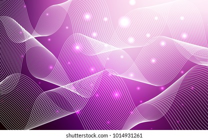 Light Pink vector texture with birthday confetti. Beautiful colored illustration with ribbon in celebration style. The pattern can be used for new year ad, booklets.