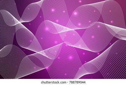 Light Pink vector texture with birthday confetti. Beautiful colored illustration with ribbon in celebration style. The pattern can be used for new year ad, booklets.