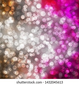 Light Pink vector texture with circles. Colorful illustration with gradient dots in nature style. Pattern for wallpapers, curtains.