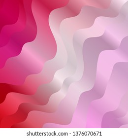Light Pink vector texture with circular arc. Brand new colorful illustration with bent lines. Template for cellphones.