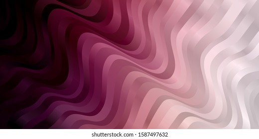 Light Pink vector texture with circular arc. Illustration in abstract style with gradient curved.  Pattern for booklets, leaflets.