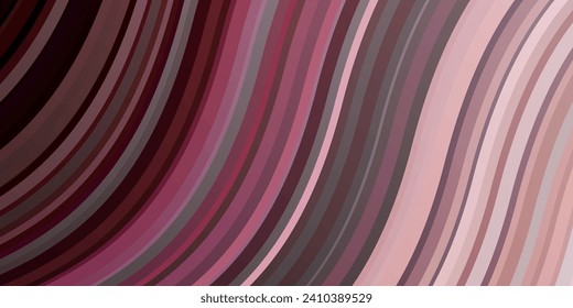 Light Pink vector texture with circular arc. Abstract illustration with bandy gradient lines. Best design for your ad, poster, banner.