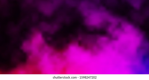 Light Pink vector texture with cloudy sky. Gradient illustration with colorful sky, clouds. Pattern for your booklets, leaflets.