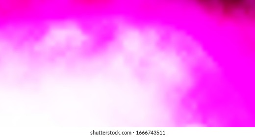 Light Pink vector texture with cloudy sky. Abstract colorful clouds on gradient illustration. Colorful pattern for appdesign.