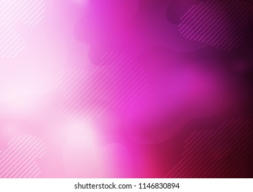 Light Pink vector texture with colored lines. Lines on blurred abstract background with gradient. The pattern can be used as ads, poster, banner for commercial.