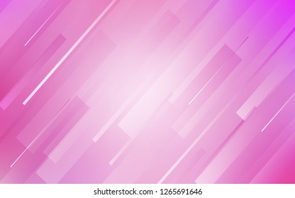 Light Pink vector texture with colored lines. Shining colored illustration with sharp stripes. Pattern for your busines websites.