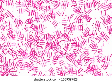 Light Pink vector texture with colored lines, dots. Modern geometrical abstract illustration with Lines. Pattern for your busines websites.