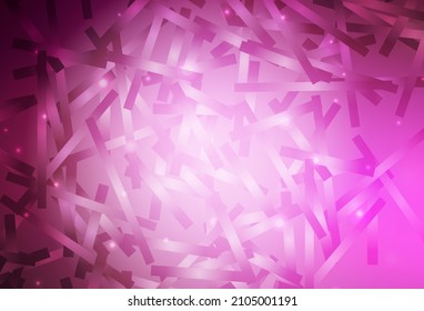 Light Pink vector texture with colored lines. Lines on blurred abstract background with gradient. Pattern for ad, booklets, leaflets.