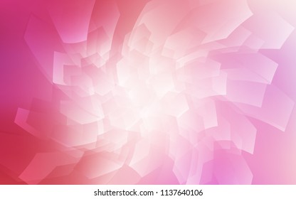 Light Pink vector texture with colorful hexagons. Illustration with set of colorful hexagons. Pattern can be used for landing pages.