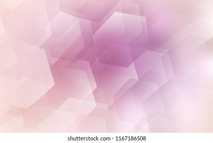 Light Pink vector texture with colorful hexagons. White background with colorful hexagons. Pattern can be used for landing pages.