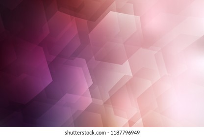 Light Pink vector texture with colorful hexagons. Design in abstract style with hexagons. Pattern for texture of wallpapers.