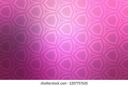Light Pink vector texture with colorful hexagons. Design in abstract style with hexagons. Pattern for your ad, booklets.